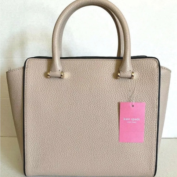 New Kate Spade Small Allyn Chester Street Leather Satchel handbag Warm Beige - Picture 3 of 8